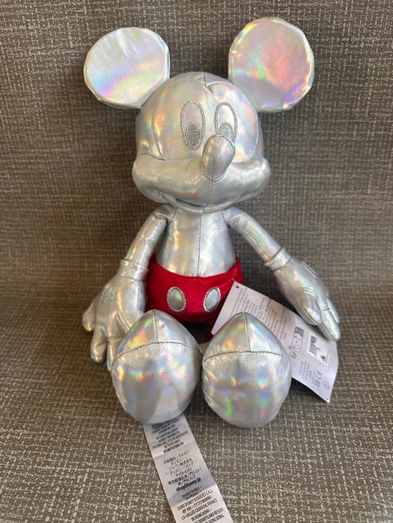 Disney Other - Disney100 Mickey Mouse Platinum Silver Iridescent Plush 14” Anniversary
